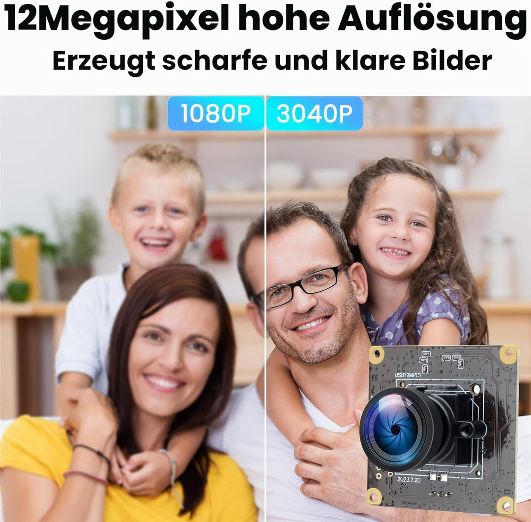 120fps USB-Kameramodul 12MP Hochgeschwindigkeits Golfschwung Kamera 4K USB-Sicherheitskamera Plug an