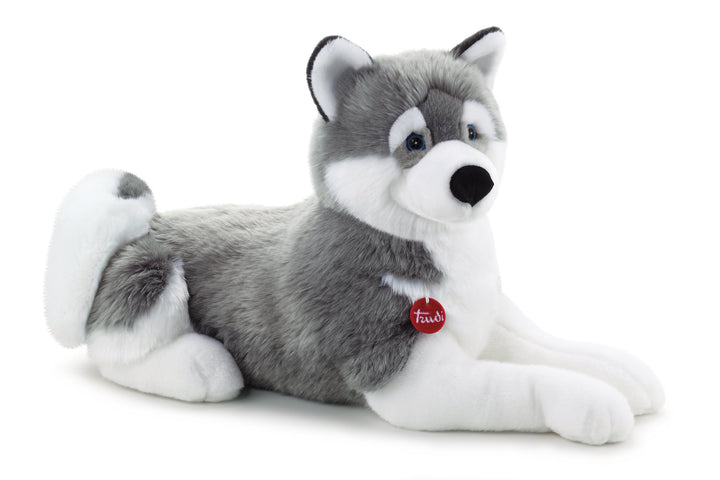 trudi 22276 Dog Klassik Plüschhund Husky Marcus ca. 40 cm, Grösse XXL, hochwertiges Stofftier mit we