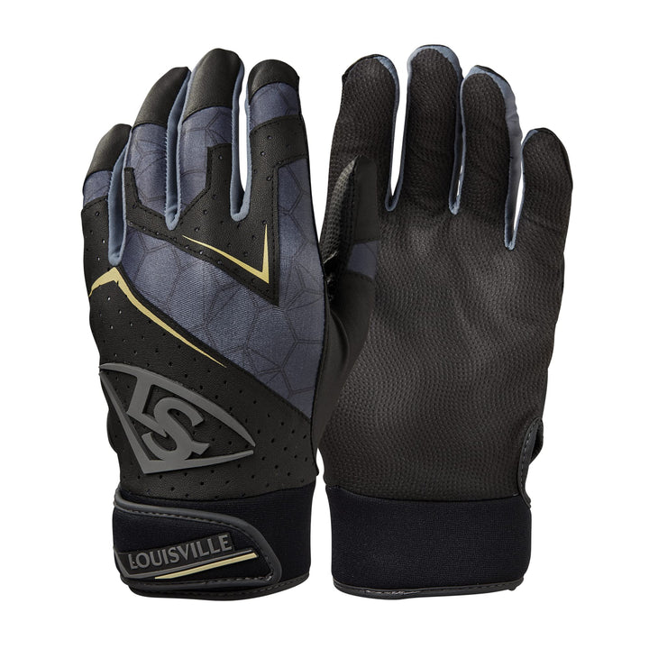 Louisville Slugger Adult Genuine 2.0 Batting Gloves Schwarz L, Schwarz L