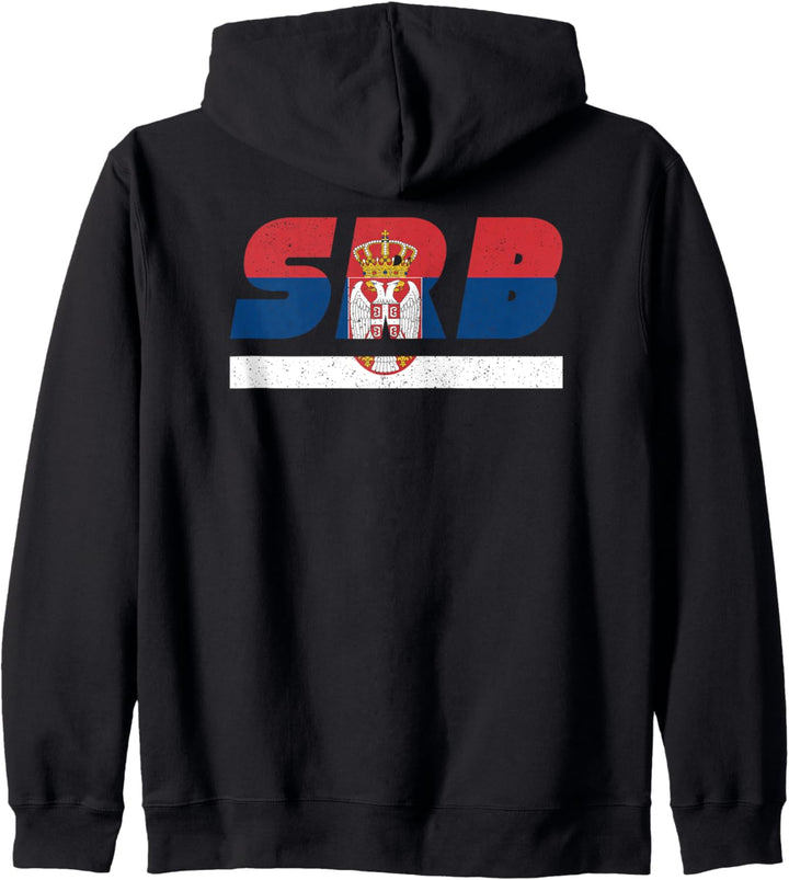 Serbien Design SRB. Srbija Outfit mit Flagge Kapuzenjacke
