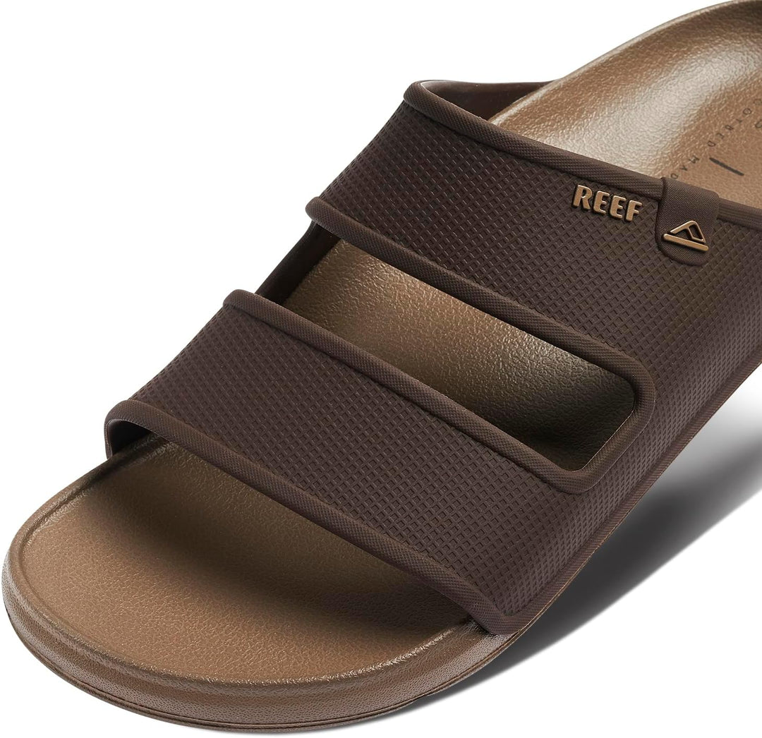 Reef Herren Oase Double Up Schiebe-Sandalen 37.5 EU Dunkelbraun, 37.5 EU Dunkelbraun