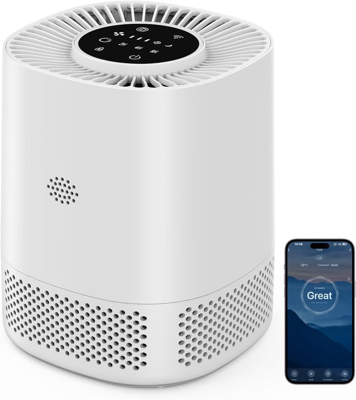 Luftreiniger mit H13 HEPA Filter, Filtert 99,97% des Staubs und Partikel bis zu Einer Grösse von 0,3