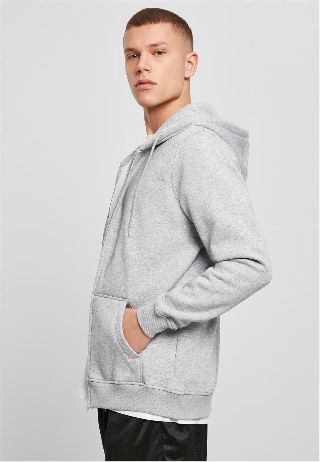 Build your Brand Herren Heavy Zip Hoody, Herren Kapuzenpullover aus Baumwolle und Polyester in viele