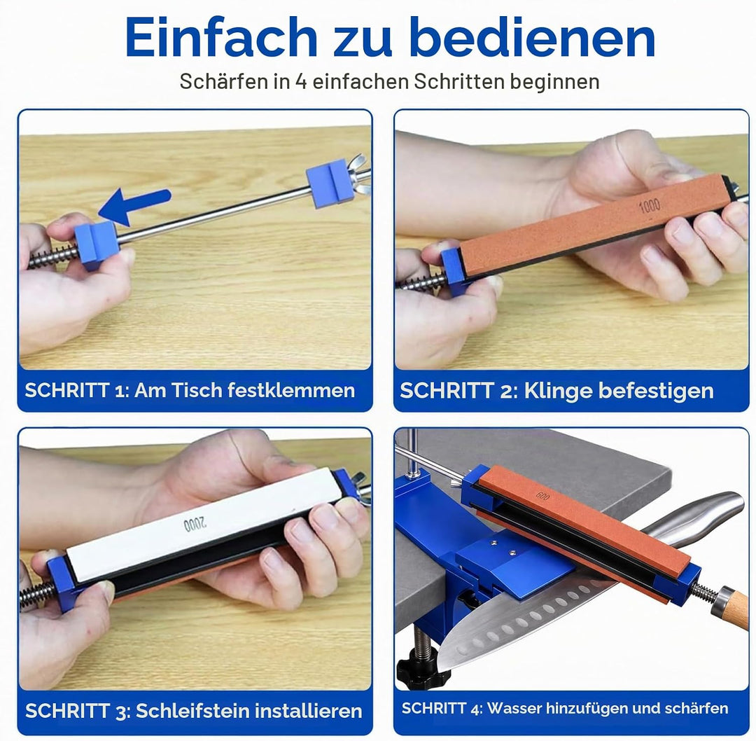 Professionelles Messerschärfgerät with Quick Release Multipurpose Fixed-Angle Knife Sharpening Syste