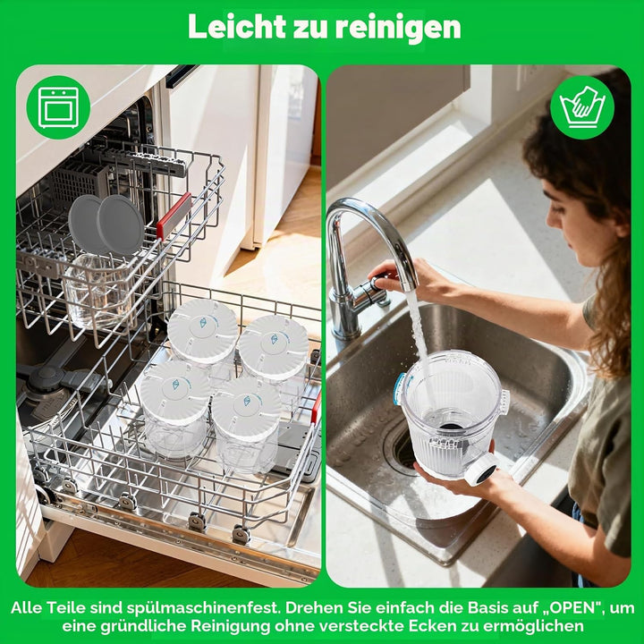 2 Stück Creami Deluxe Behälter für Ninja Swirl by CREAMi Softeis- &amp; Eismaschine NC701EU, 480ML Cream