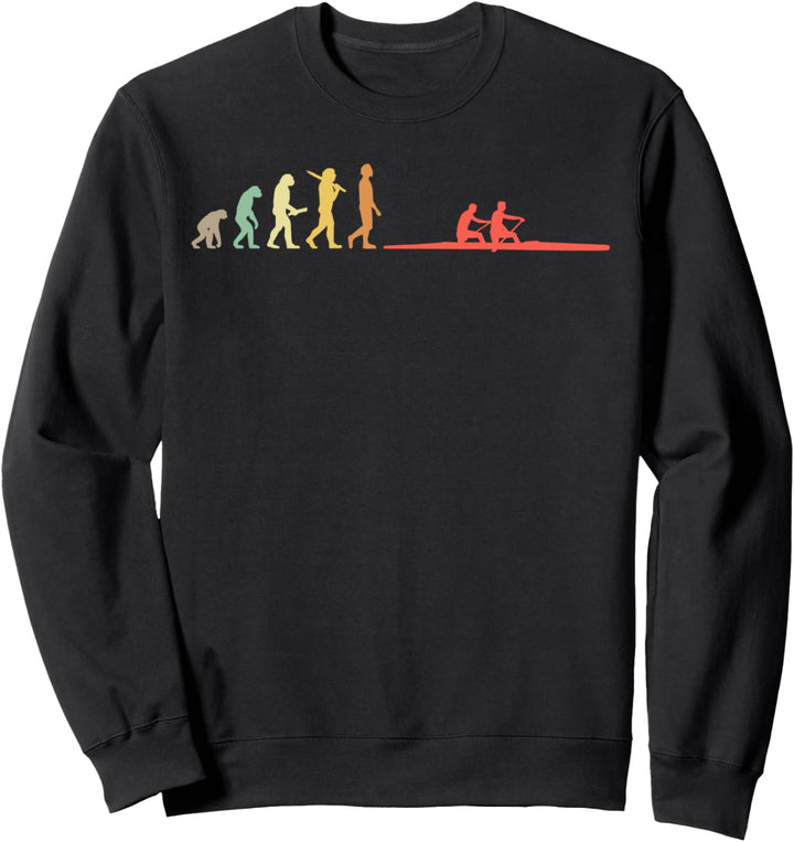 Retro Kanu Evolution Geschenk für Kanuten und Kanufahrer Sweatshirt
