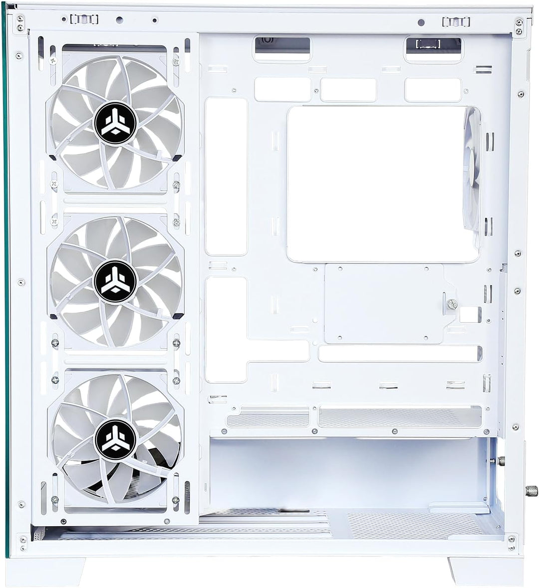 Itek Gehäuse SHOWBUI 45W – Gaming-Tower, ATX, 4 x 12 cm ARGB-Lüfter, 2 x USB3, Typ C, Seite und Vord