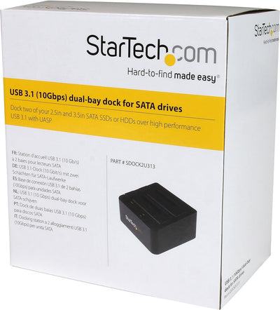 StarTech.com USB 3.1 (10 Gbit/s) Dual-bay Festplatten Dockingstation für 2,5" (6,4cm) / 3,5" (8,9 cm