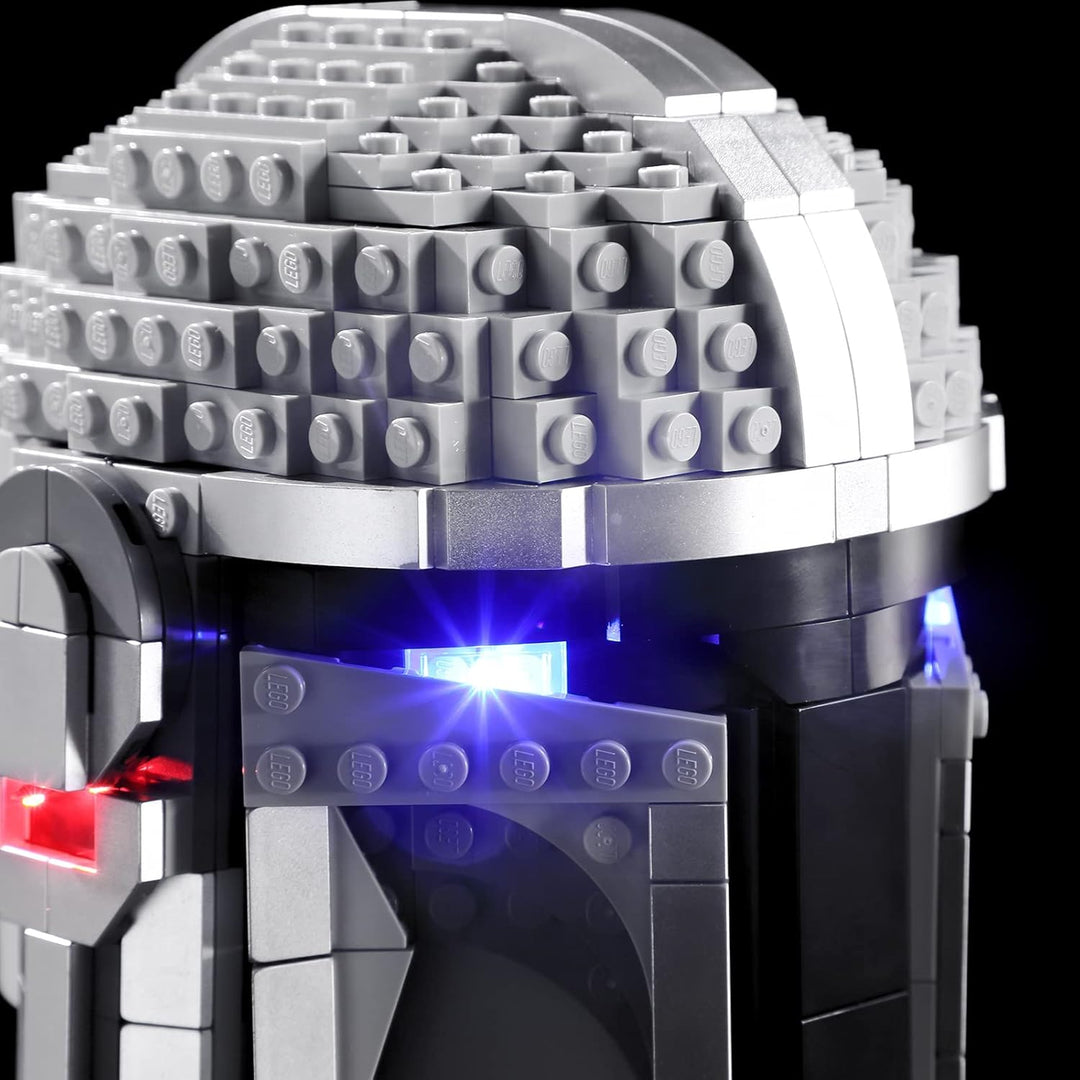 BRIKSMAX Led Beleuchtungsset für Lego Star Wars Mandalorianer Helm - Compatible with Lego 75328 Baus
