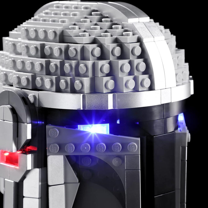 BRIKSMAX Led Beleuchtungsset für Lego Star Wars Mandalorianer Helm - Compatible with Lego 75328 Baus