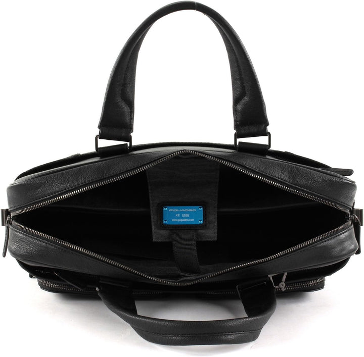 Piquadro Black Square Aktentasche Leder 39 cm Laptopfach