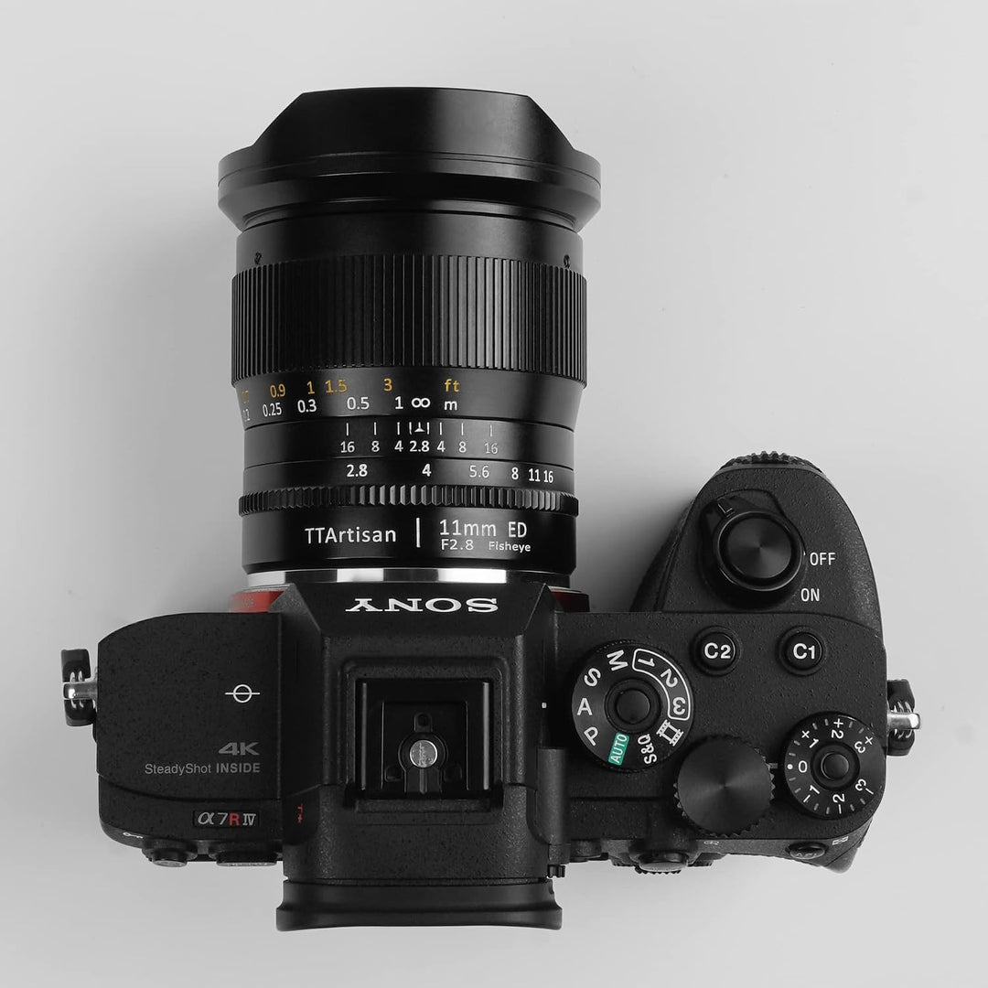 TT Artisan Fisheye Objektiv 11mm f 2.8 Anschluss Sony E Mount Ultra-Weitwinkelobjektiv für Vollforma