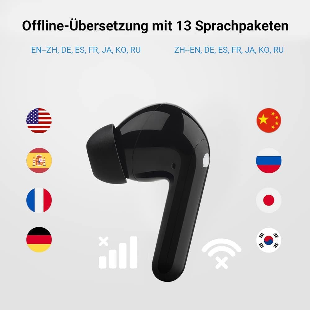 Timekettle M3 Translation Device, Two-Way Translator Headphones with App for 40 Languages & 93 Diale