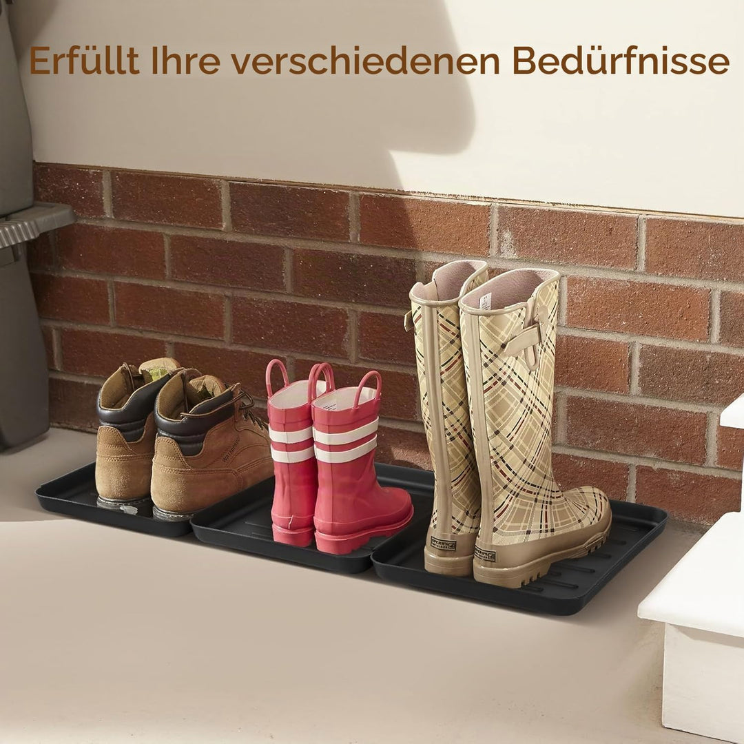 Cozary Schuhabtropfschale – 3 Stück wasserdichte und rutschfeste Schuhabtropfschalen für den Eingang