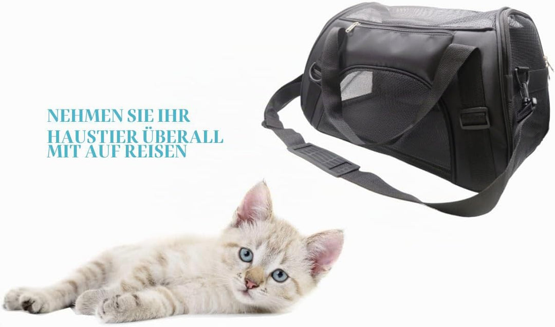 Tragetasche für kleine Katzen, Kätzchen, Welpen, kleine Hunde, für Reisen, von Fluggesellschaften zu