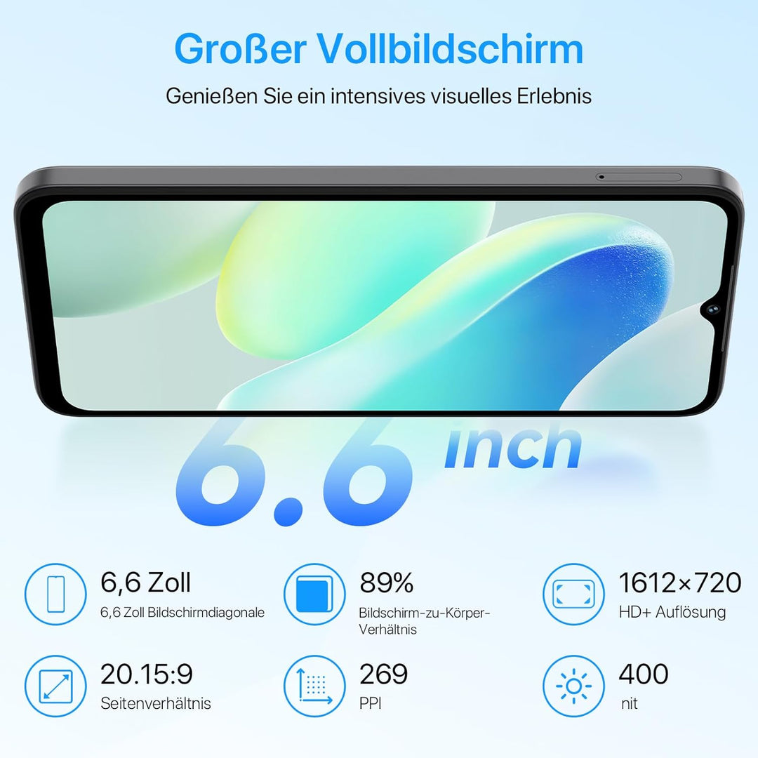 UMIDIGI G5 Smartphone Ohne Vertrag, 16GB+128GB/1TB, Handy Ohne Vertrag Android 13, 50MP+8MP, 6.6" HD