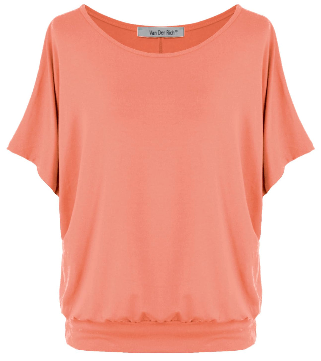 Van Der Rich ® - Oversize T-Shirt mit Fledermausärme - Damen Orange L, Orange L