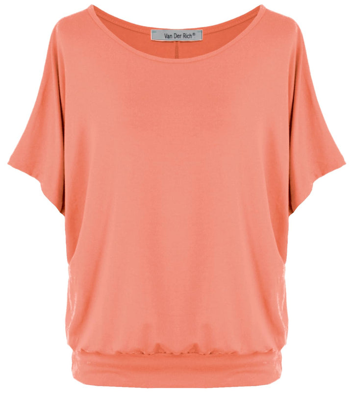 Van Der Rich ® - Oversize T-Shirt mit Fledermausärme - Damen Orange L, Orange L