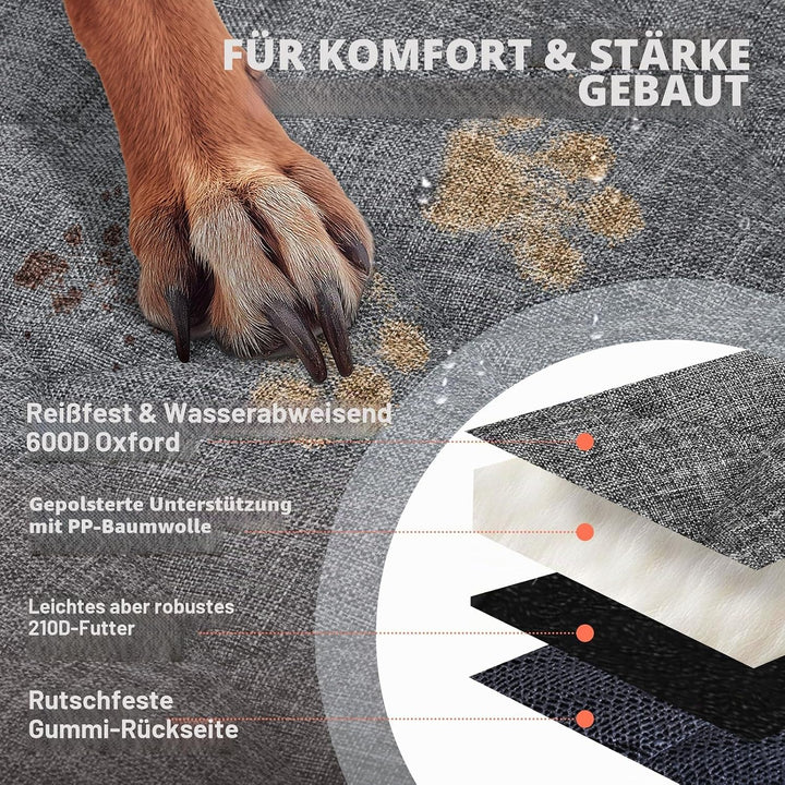 VIVAGLORY Autositzbezüge für Hunde, mit universeller Passform, gesteppt und langlebig, 600 Denier Ox
