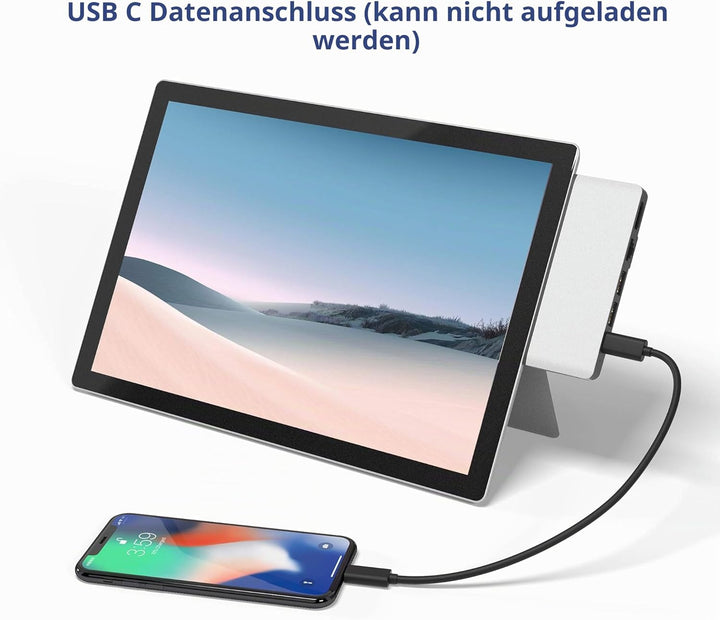 Surface Pro 7 Docking Station, Bawanfa Surface Pro 7 4K HDMI Adapter mit 100M Ethernet LAN, USB C Au