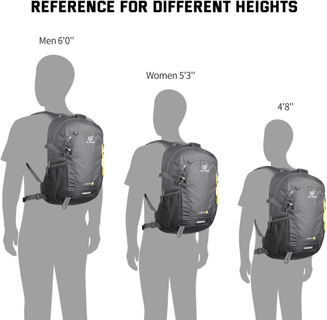 SKYSPER LANTC 20 Leicht Wanderrucksack 20L Klein Rucksack mit Rückenbelüftung Trekkingrucksack aus a