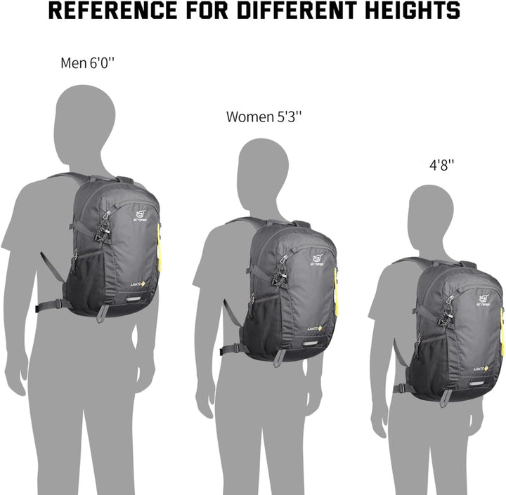 SKYSPER LANTC 20 Leicht Wanderrucksack 20L Klein Rucksack mit Rückenbelüftung Trekkingrucksack aus a