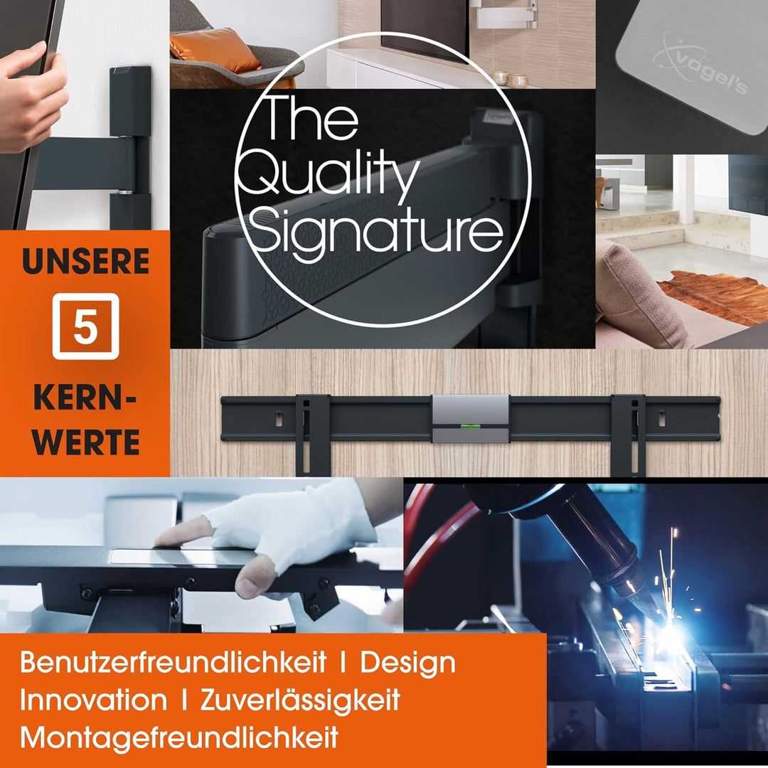 Vogel's THIN 546 Ultradünne schwenkbare OLED TV-Wandhalterung für 40-65 Zoll (102-165 cm) Fernseher,
