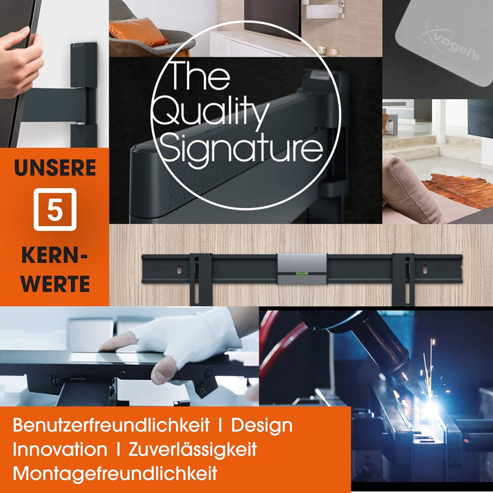 Vogel's THIN 546 Ultradünne schwenkbare OLED TV-Wandhalterung für 40-65 Zoll (102-165 cm) Fernseher,