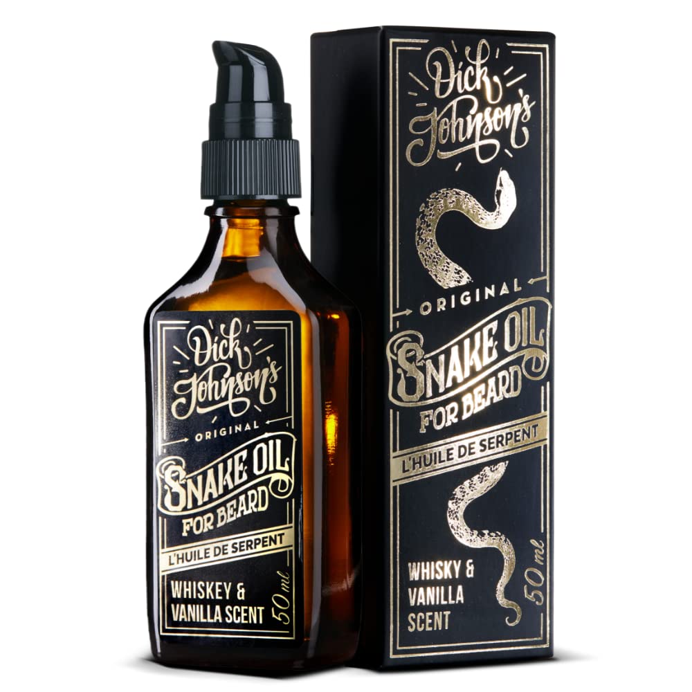 Dick Johnson Bartpflege Kit - Veganes Bartöl und Bartwachs mit Whiskey-Vanille-Duft - Natürliche Inh