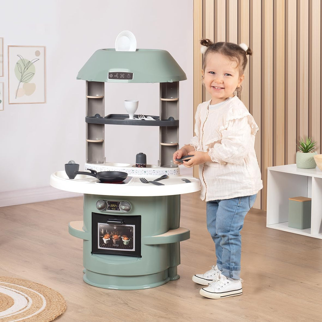 Smoby - 312700WEB Spielküche Nova - Küche für Kinder - 13 Zubehörteile -sanfte Pastellfarben - ab 18