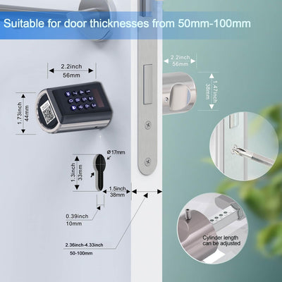 RUILON Smart Elektronisches Türschloss mit Zahlencode,Elektrisch Codeschloss Schliesszylnder, Blueto