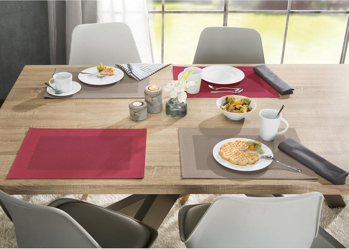 Erwin Müller Tischset Lissabon 8er-Pack abwaschbar Cappuccino Grösse 33x45 cm Cappuccino 33x45 cm, C