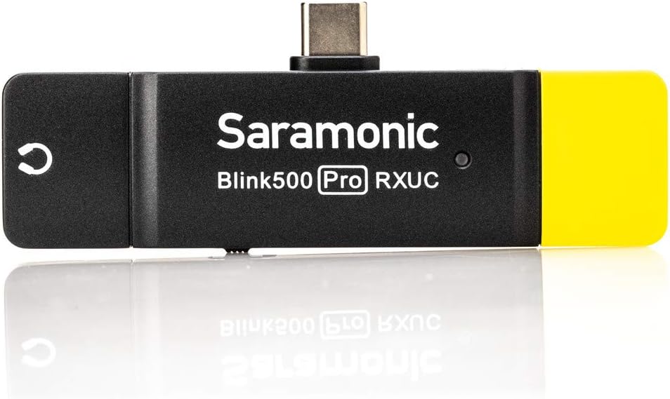 Saramonic Blink500 Pro B5 Mini Dual-Channel Stereo Funkmikrofon mit Ladetasche, 3,5 mm Kopfhörerausg
