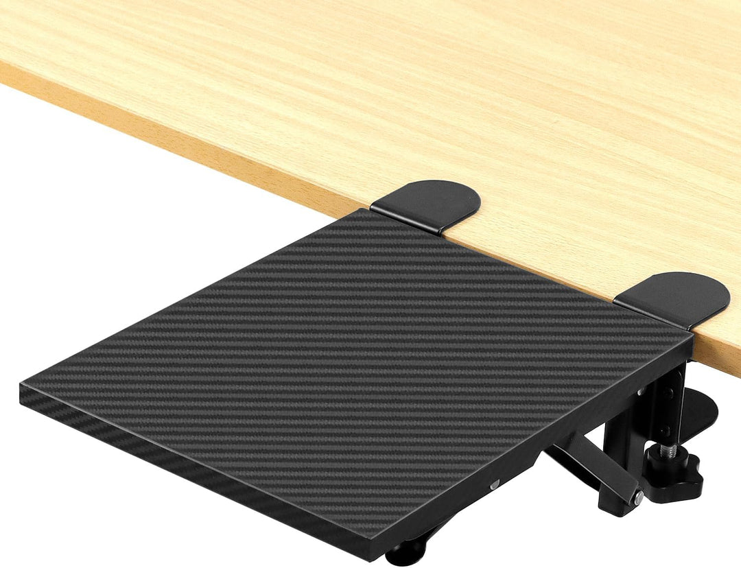 QWORK® armauflage schreibtisch extender, faltbare Schreibtischverlängerung, 20 x 24 cm, Klemmdesign,