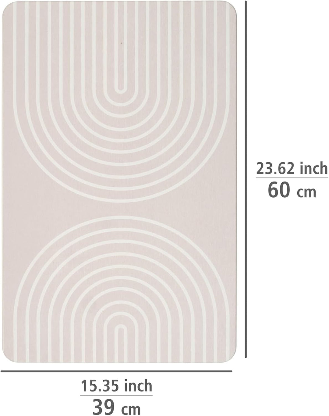 WENKO Badematte Mod. Nazca, aus natürlichem Diatomit, rutschfest, wasserabsorbierend und schnelltroc