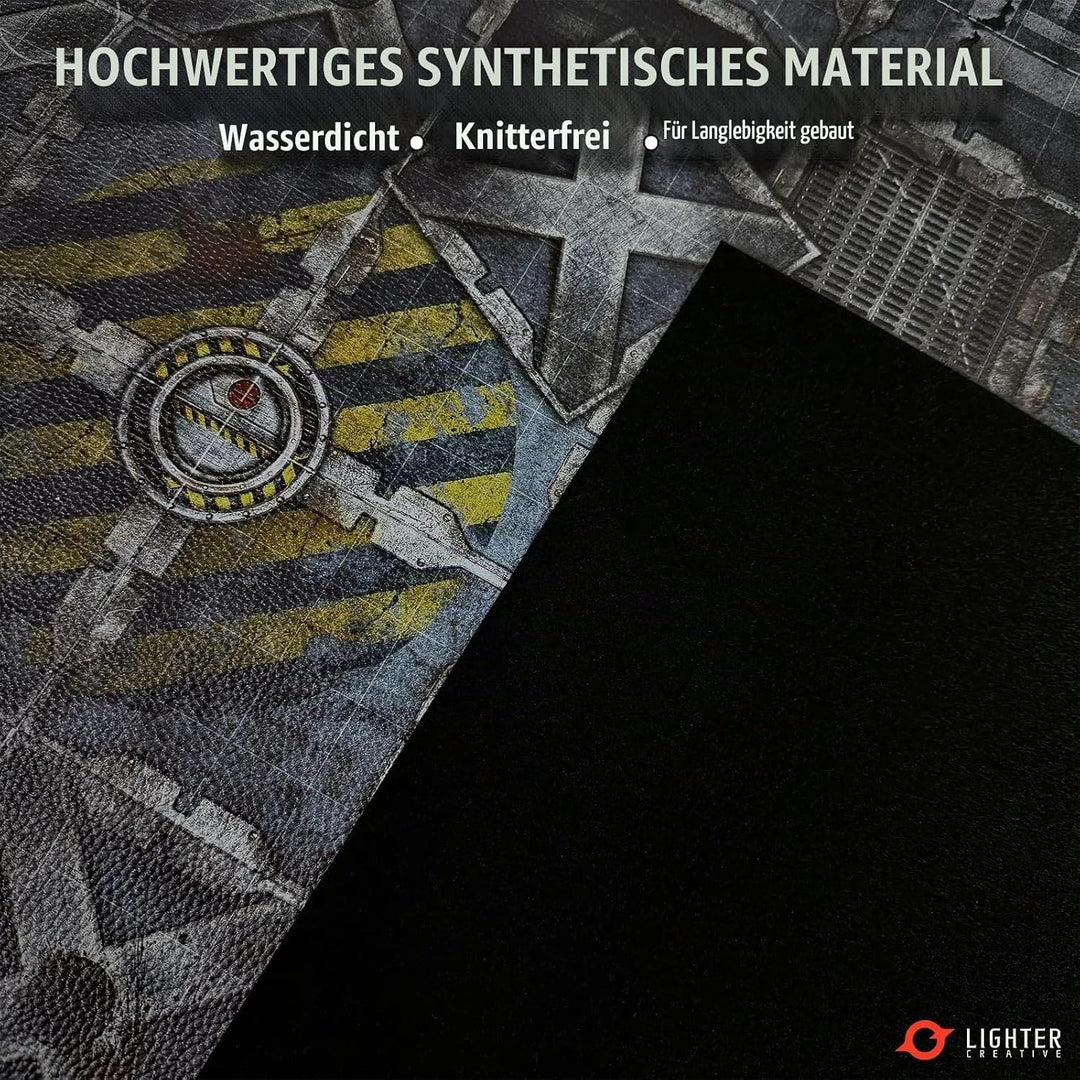 Spielmatte 44 x 60 Matte für WH40K Pariah Nexus, 112 x 152 cm, aus Kunstleder, 1,1 mm Dick (Iron Und