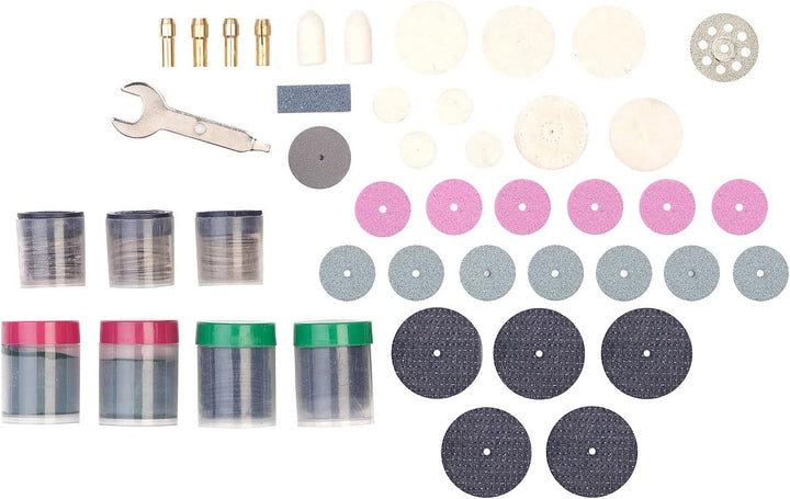 AGT Mini Bohrer: Akku-Multifunktionswerkzeug mit Sortierkoffer und 340-tlg. Zubehör-Set (Multitools,