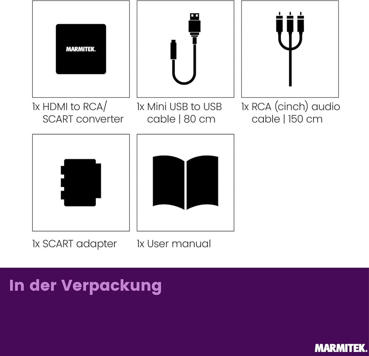 HDMI zu SCART Adapter - Marmitek Connect HA13 - Digital Video Konverter - RCA - Composite - PAL - NT