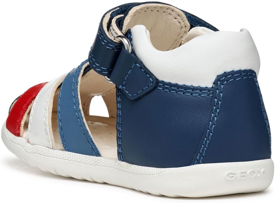 Geox Baby-Jungen B Macchia Boy Sandal 18 EU Avio White, 18 EU Avio White