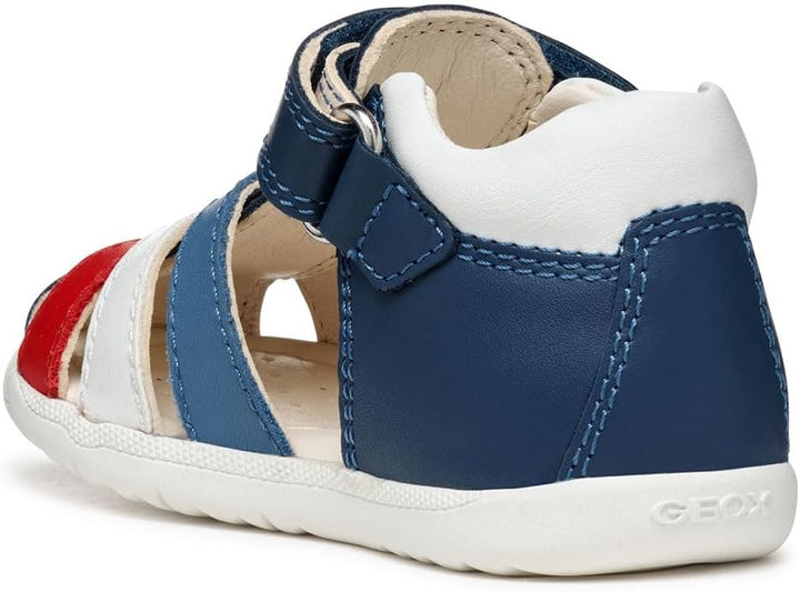 Geox Baby-Jungen B Macchia Boy Sandal 18 EU Avio White, 18 EU Avio White