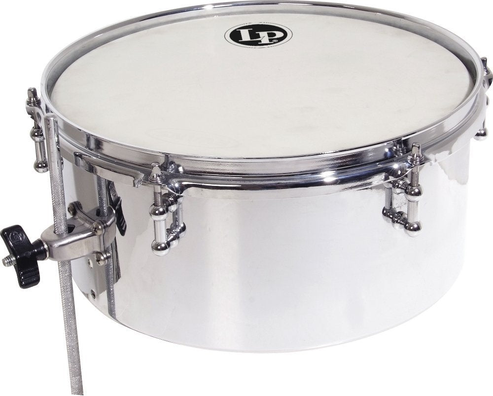 LP Latin Percussion Timbales Drum Set Chrome 13" x 5,5" Finish Chrom, Klemme für alle gängigen Rod-D