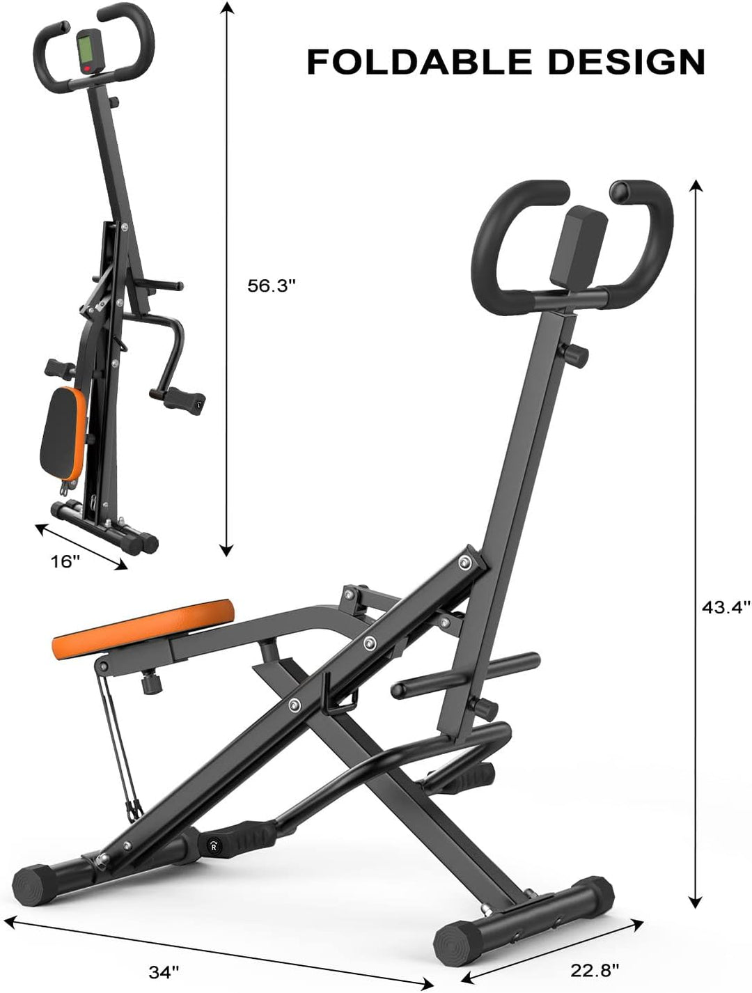 Dskeuzeew Squat Machine Faltbare Kniebeugenmaschine Heimtrainer Fitnessgeräte Kniebeugen mit Widerst