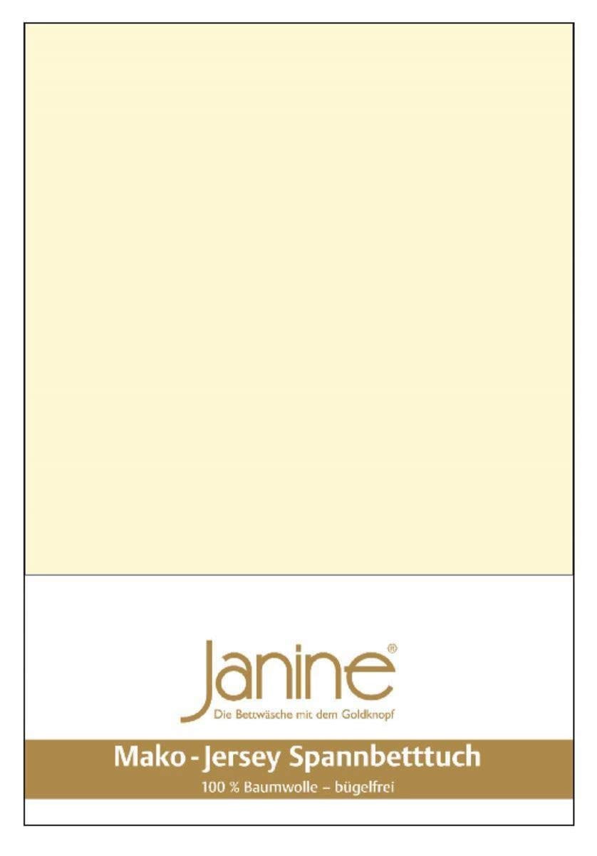 Janine Spannbetttuch 5007 Mako Jersey 180/200 bis 200/200 cm champanger Fb. 17 180/200 cm - 200/200
