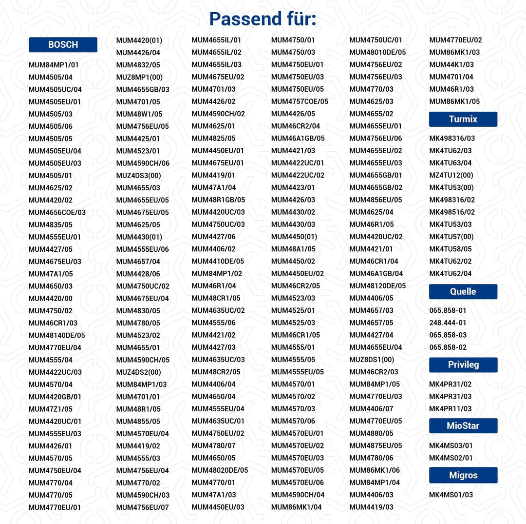 VIOKS SET 2x Mitnehmer für Durchlaufschnitzler Ersatz für Bosch 00091027 MUM4 MUM8 MUZ8DS1 MUZ4DS2 M