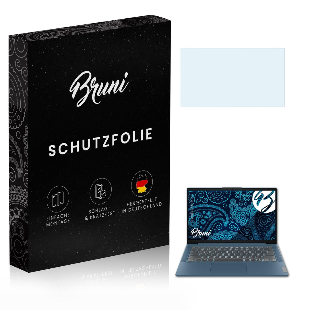 Bruni Schutzfolie kompatibel mit Lenovo Idea Pad 5i 14 inch Folie, glasklare Displayschutzfolie (2X)