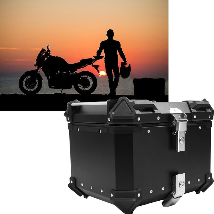 BigKing Motorrad Topcase 45L – Wasserdichter Motorradkoffer mit Schloss & 2 Schlüsseln, Universal He