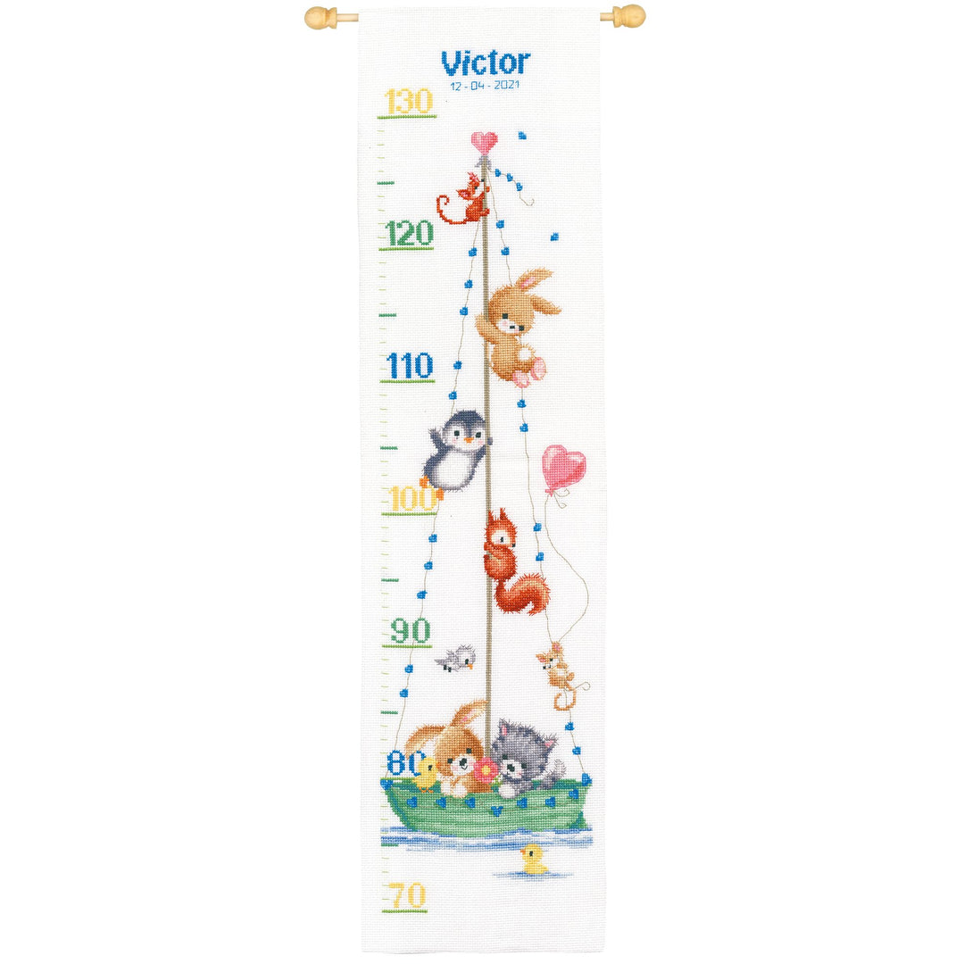 Vervaco PN-0190093 Kreuzstich Set Zählmuster, Baumwolle, multifarbig, 18x70cm