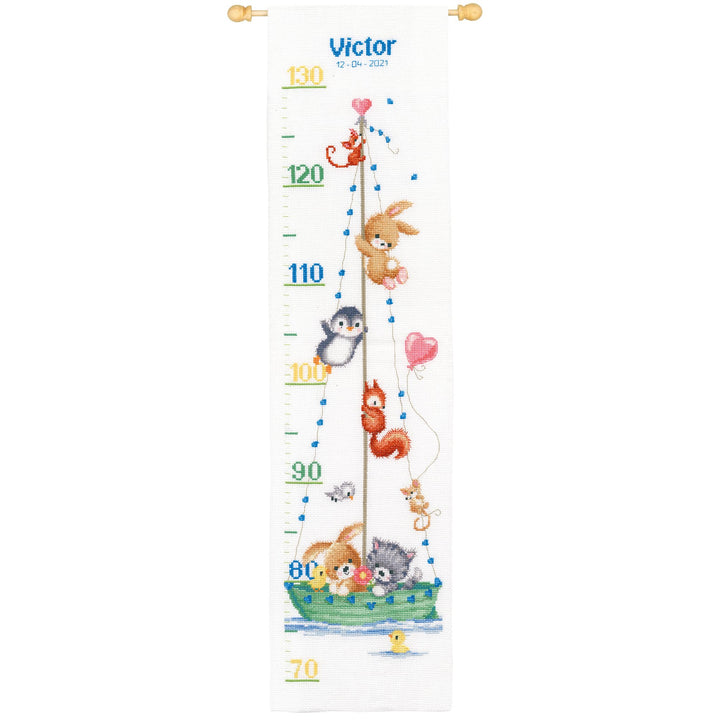 Vervaco PN-0190093 Kreuzstich Set Zählmuster, Baumwolle, multifarbig, 18x70cm