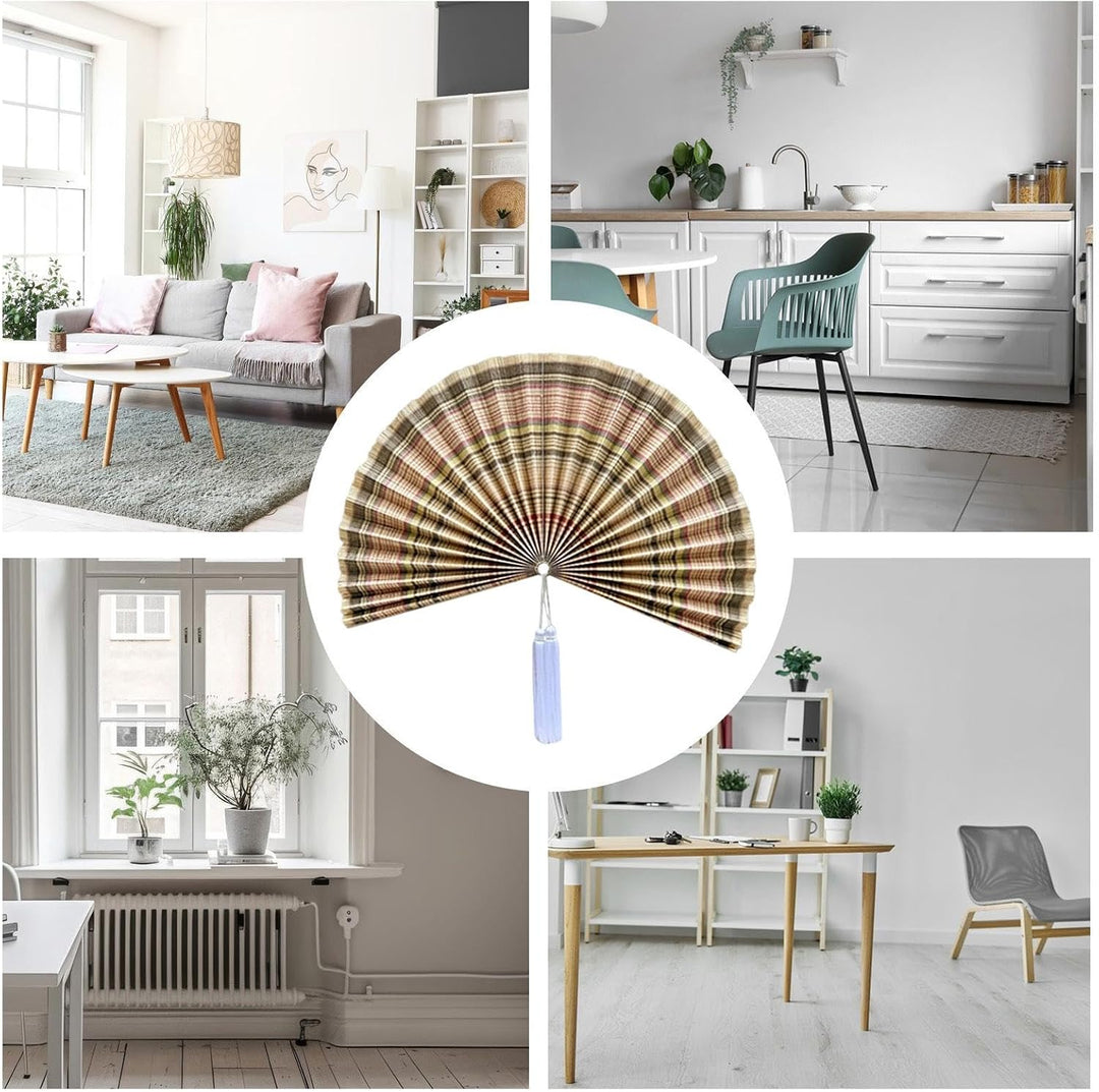 ChumDecor Fächer-Wanddekoration, japanische chinesische Wandfächer-Dekoration, Boho-Kopfteil zum Auf