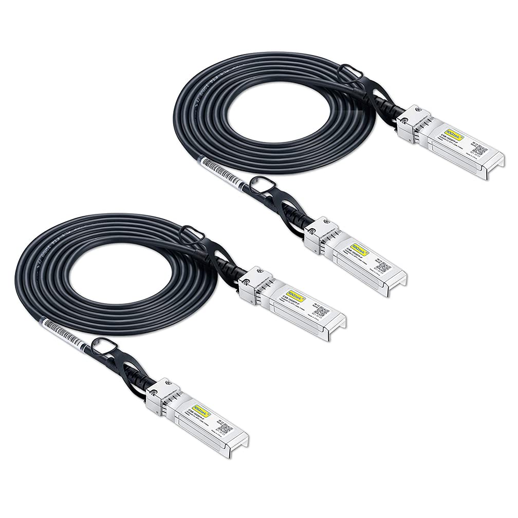 [2 Stück] 10Gtek SFP+ DAC Twinax Kabel 2-Meter(6.5ft), 10G SFP+ to SFP+ Direct Attach Copper Passive